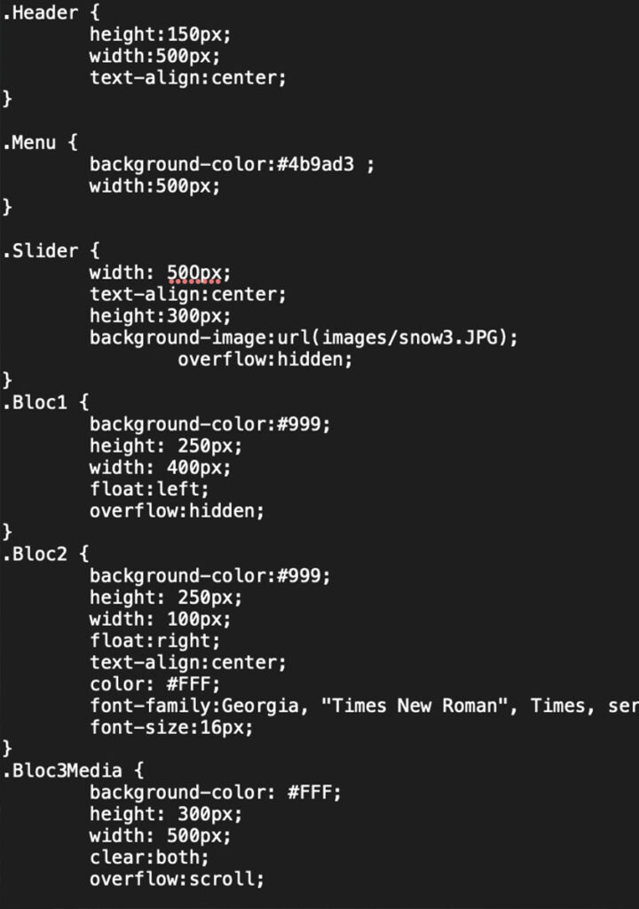 HTML & CSS Fundamentals css code